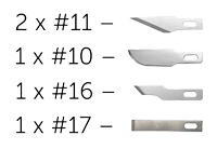 Modelcraft Assorted Blades (x 5) for #1 Handle